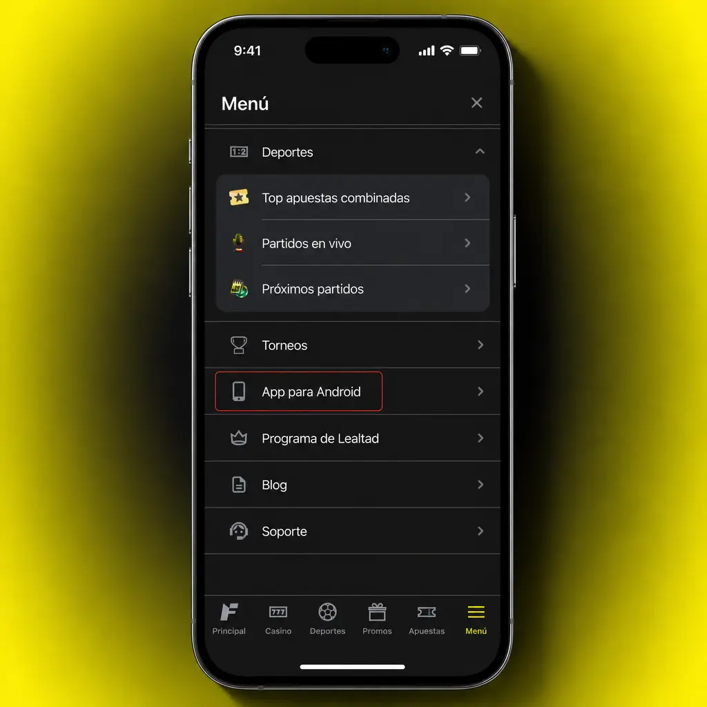 Descarga del APK de Fortunazo para instalar la app en dispositivos Android sin usar Google Play.