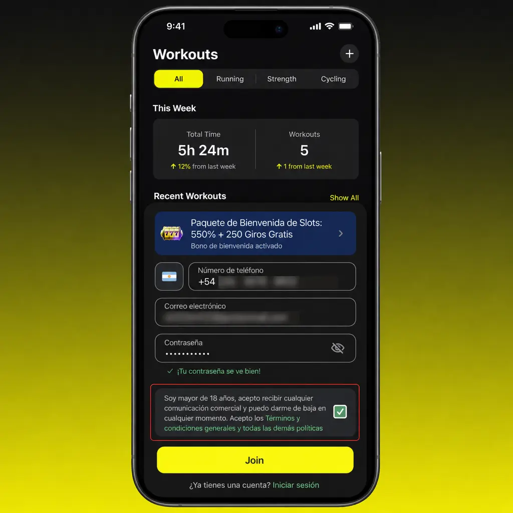 Guía paso a paso para crear una cuenta en la app Fortunazo y activar el bono de bienvenida.
