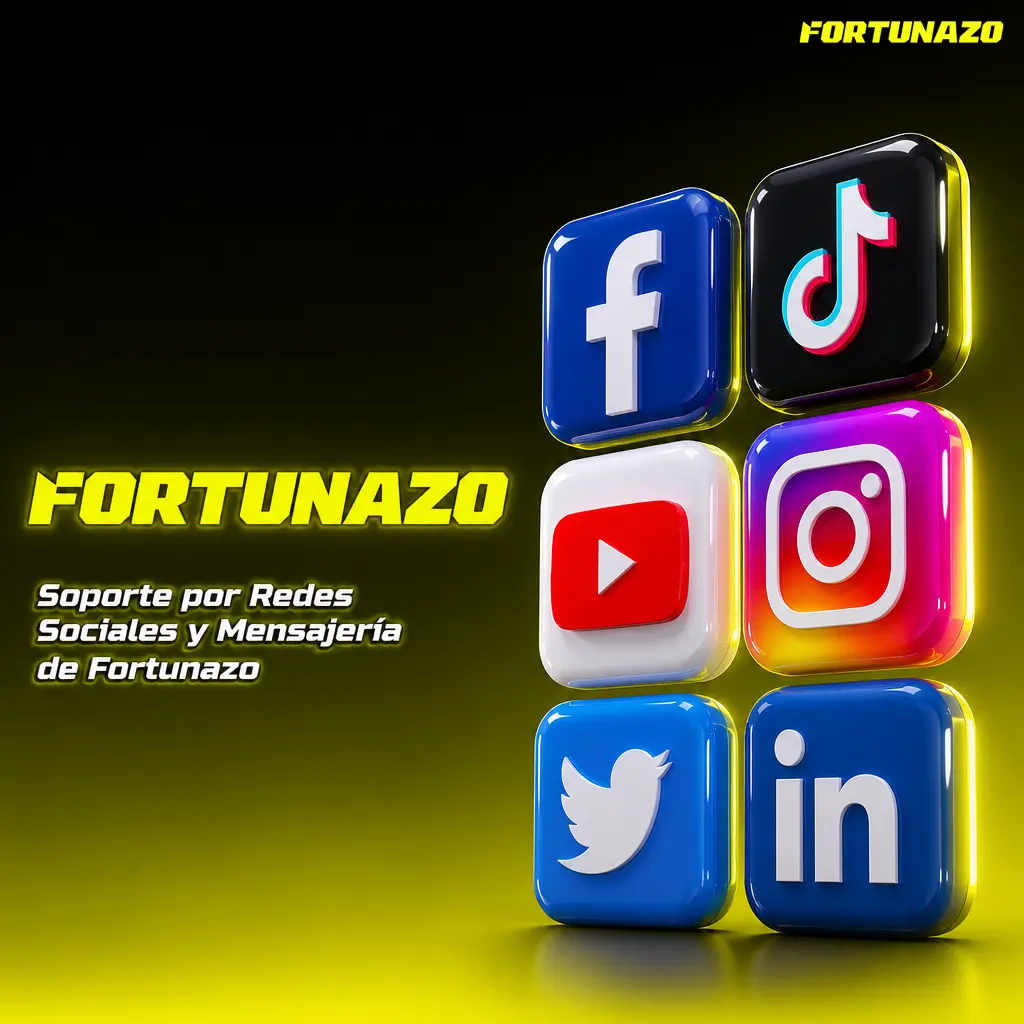 Soporte de Fortunazo por WhatsApp, Telegram, Messenger y Twitter/X para consultas rápidas y seguimiento de promociones.